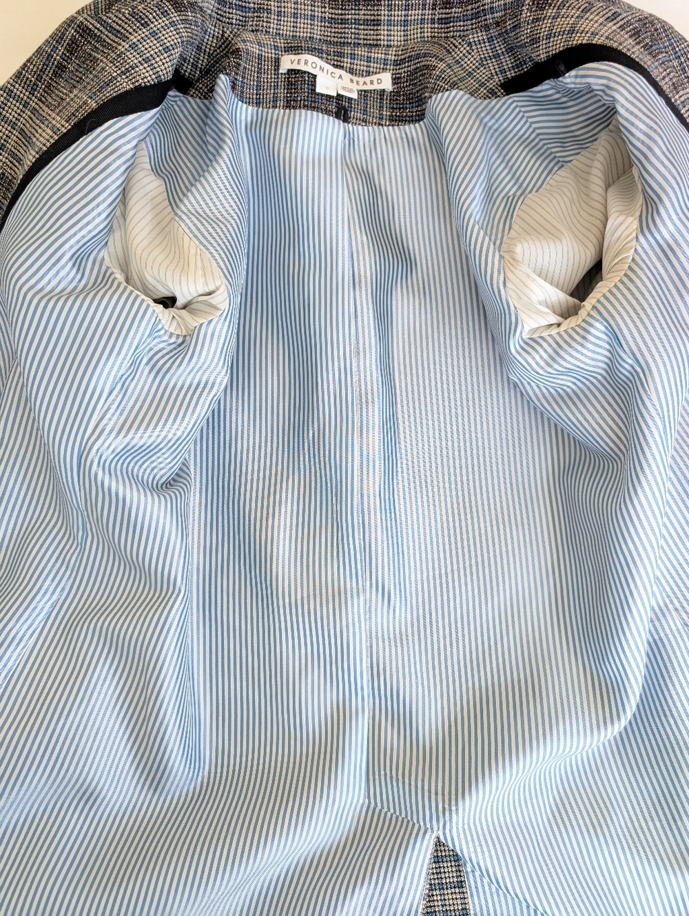 NWOT Veronica Beard Martel Gray Plaid Cotton Dickey Jacket Blazer Size 0 - Picture 11 of 13